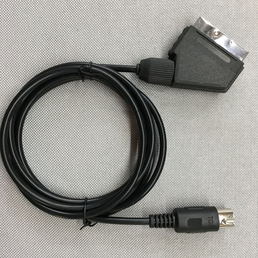 FZQWEG-cable Scart de repuesto de 1,8 M, v-pin, para Sega Megadrive 1 Genesis 1, sistema maestro 1, RGB, AV, Scart