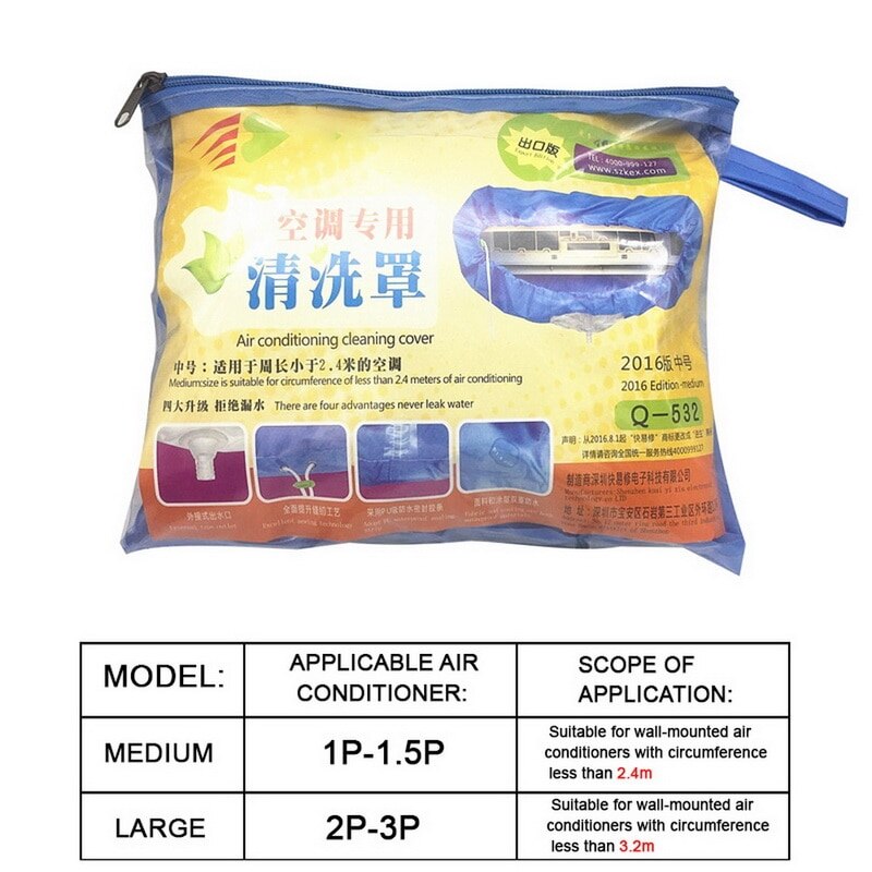 Cubierta de limpieza de aire acondicionado, herramienta de limpieza de aire acondicionado, bolsa de agua-1