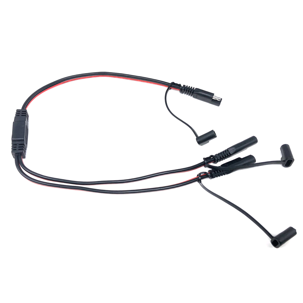 SAE kabel splittera złącze SAE SAE moc automatycznymobilowy kabel adapter 1 robić 2 SAE kabel przedłużający osłona przeciwpyłowa 14AWG 60cm szelki