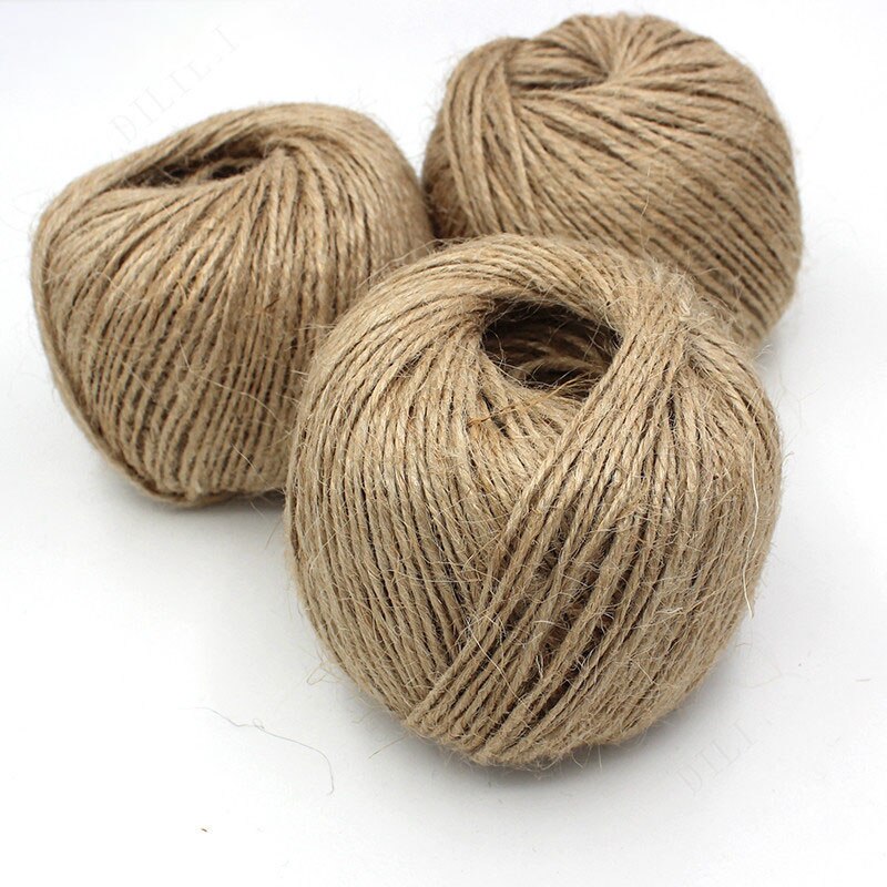 Corde de chanvre vraie couleur trois brins corde de chanvre bricolage tissé à la main corde rétro décoration de jardin simple brin 3 brins épaisseur