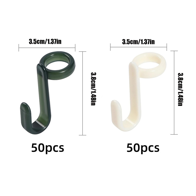 Mini cintres pour connecteurs de placard, crochets en cascade en plastique, organisateur de manteaux de placard, gain d'espace, 50/100/200 pièces