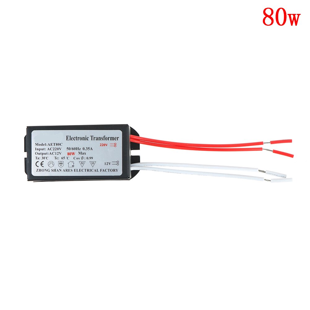 1PC AC 12V Electronic Transformer Halogen Light 20W/40W/60W/80W/105W/120W/50W: 80w