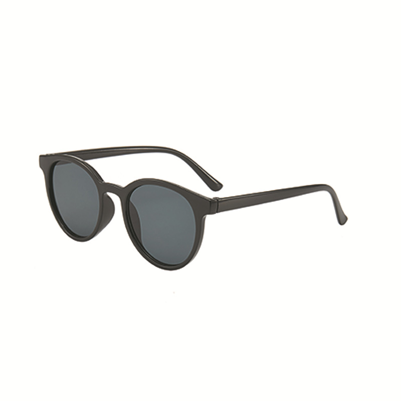 Gafas de sol con montura completa para hombre y mujer, lentes de sol con montura redonda Retro, de femenina, de gran tamaño, a la , UV400, 2022: Negro