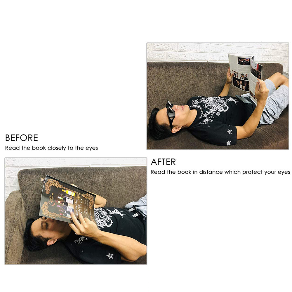 Amazing Lazy Periscope Horizontal Reading Books Sit Glasses On Bed Lie Down View TV Myopia Usable Prism Spectacles