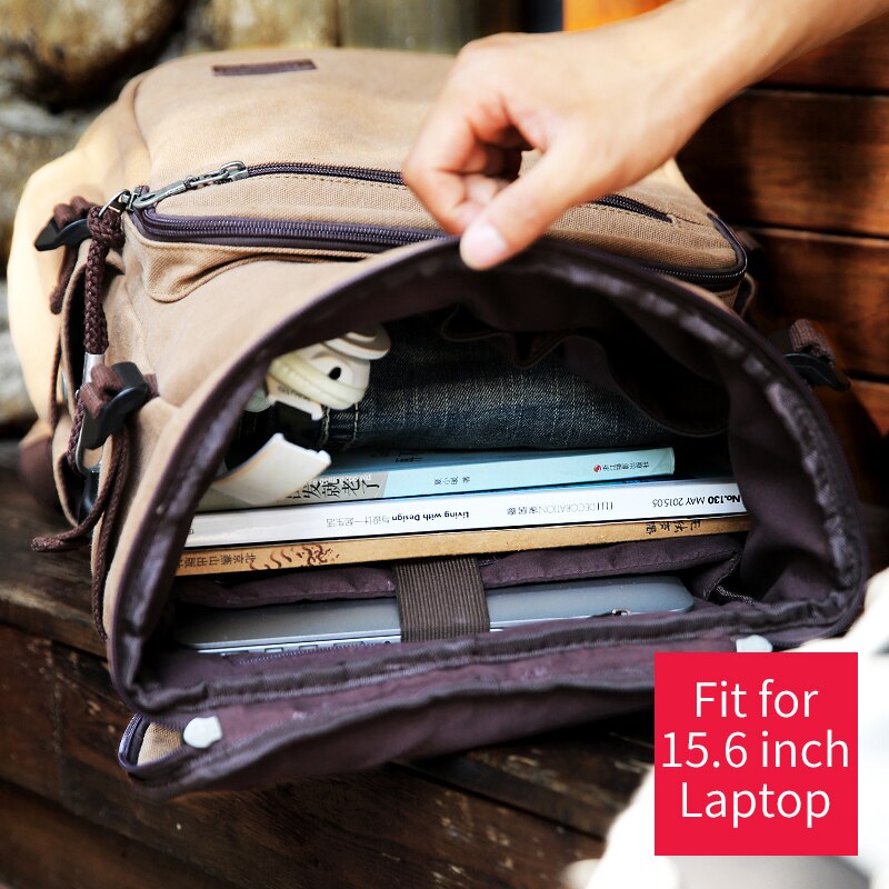 Mannen Usb Rugzak Canvas Rugzak Mode Grote Capaciteit Tas Voor Mannen Causale Rugzak Voor 15.6 ''Laptop