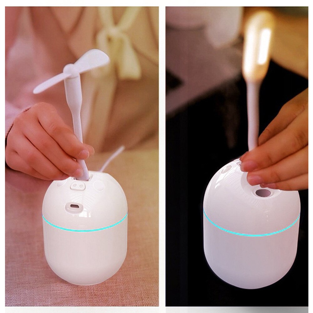 Ultrasonic Mini Air Humidifier 200ML Aroma Essential Oil Diffuser for Home Car USB Fogger Mist Maker with LED Night Lamp