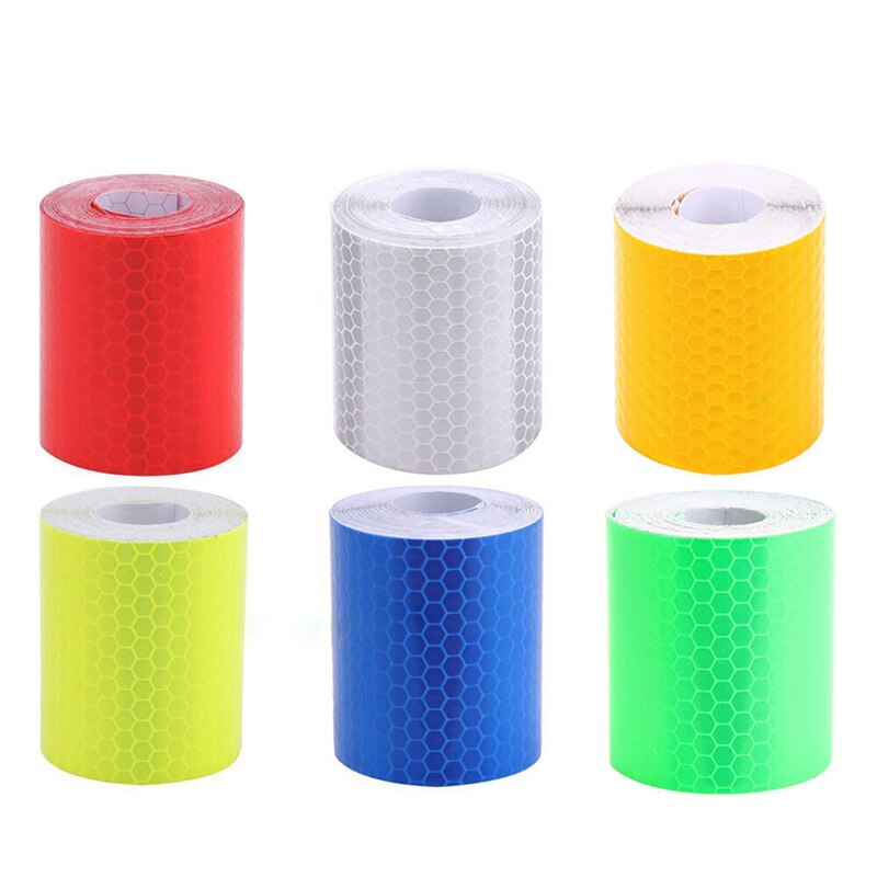 Warning Tape Strip Stickers Warning Light Reflector Protective Sticker Reflective Film Car Safety Mark Reflective 100cm X 5cm