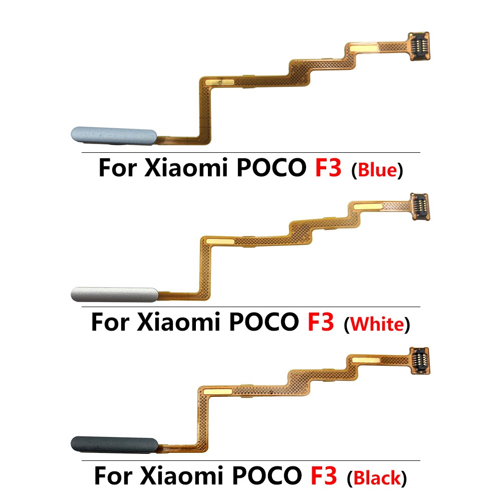 Cable flexible de escáner de huella dactilar para Xiaomi Poco F3, Sensor de identificación táctil, botón de inicio, piezas de reparación de teléfono inteligente PocoPhone F3