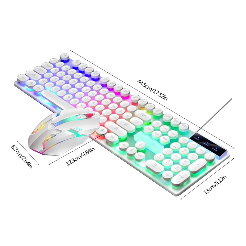1 Set USB Interface Standard 108 keys Wired Keyboard And Wired Mouse Luminous Mechanical Gaming Keyboard
