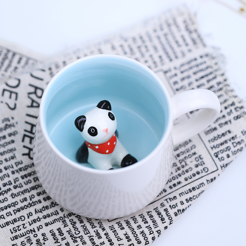3d dyr keramisk krus krus kaffekop ko panda udvalg af tredimensionelle dyre krus keramisk krus