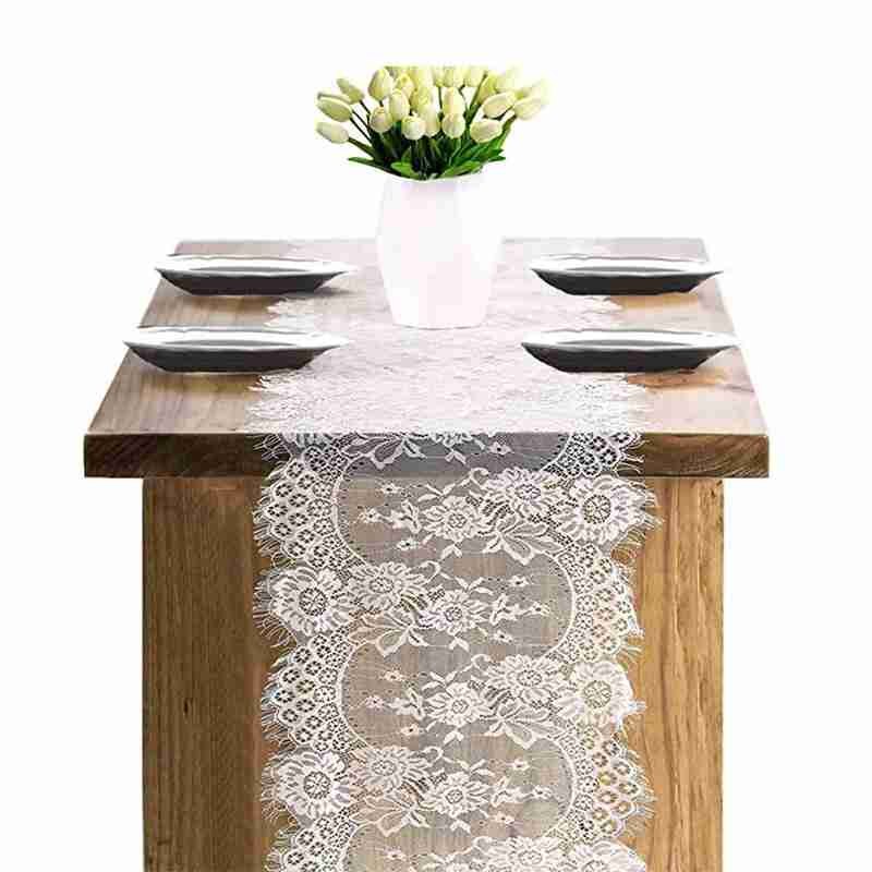 35 x 300cm blonder bordløber dug til bryllup dekoration fest fødselsdagsfest baby shower hjemmepynt mariage