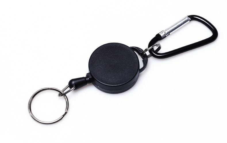 1 pz allungabile portachiavi in metallo anello clip da cintura portachiavi retrattile carta d'identità cordini porta badge identificativo clip per badge: Rose Red