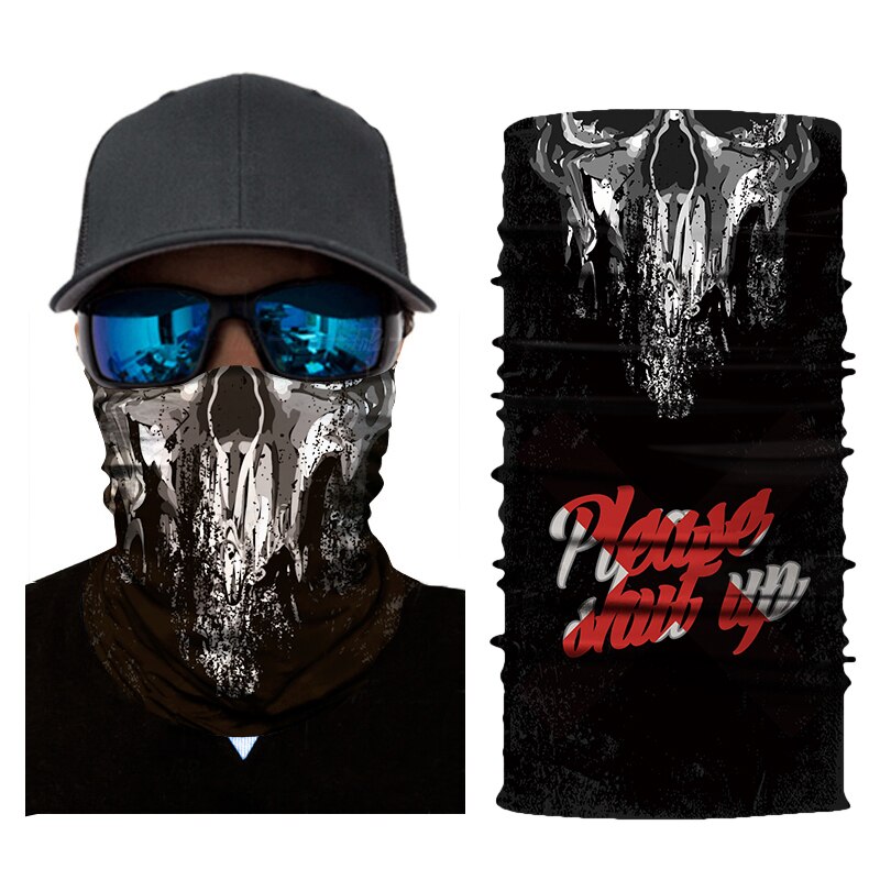 Motorfiets Bivakmuts Magic Hals Gezichtsmasker Nationale Vlag Ghost Skull Motor Motorbike Skiën Sjaal Bandana Head Shield Helm Heren