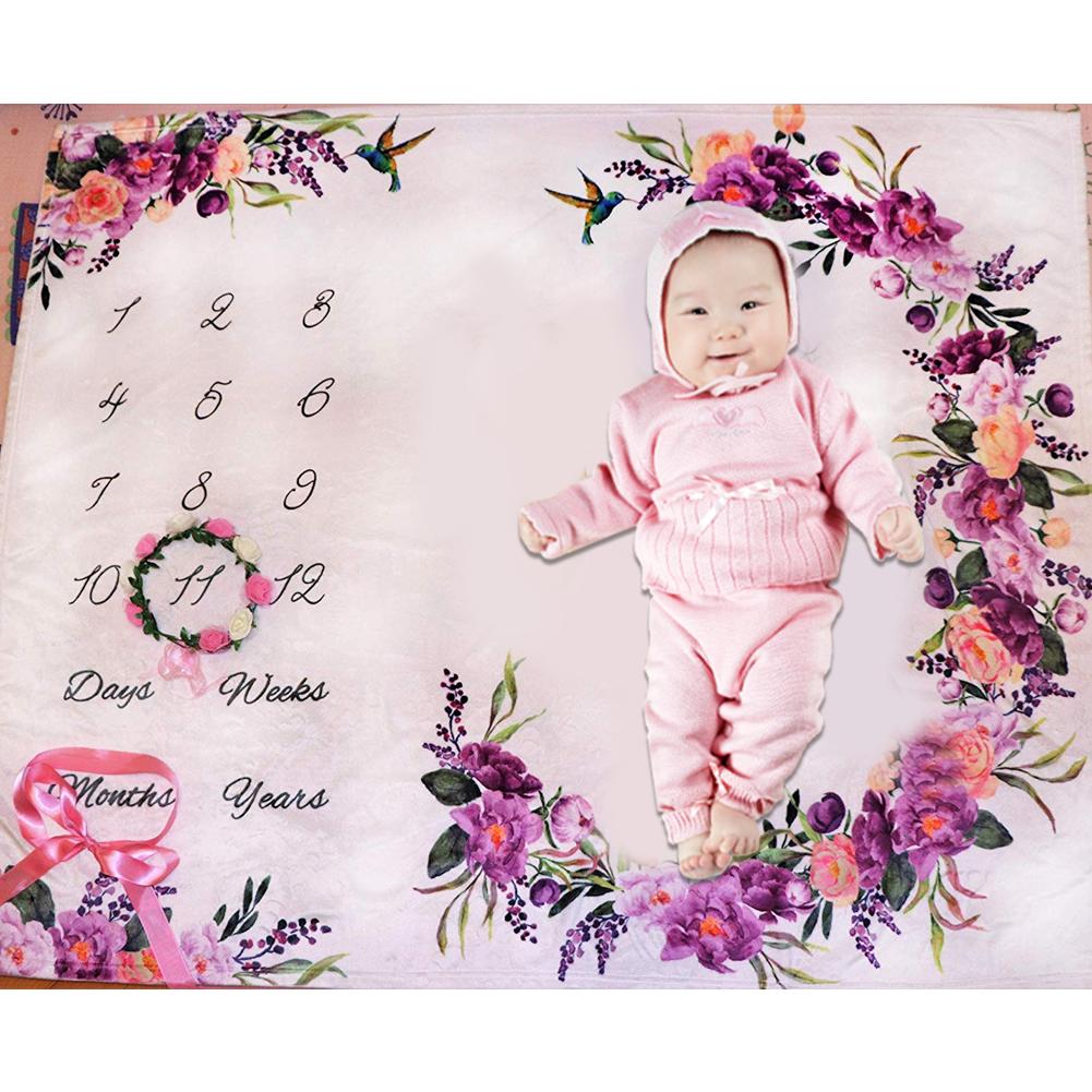Baby Baby Deken Foto Fotografie Prop Flanellen Deken Achtergrond Doek Kalender Baby Jongen Meisje Fotografie Stoffen Accessoires