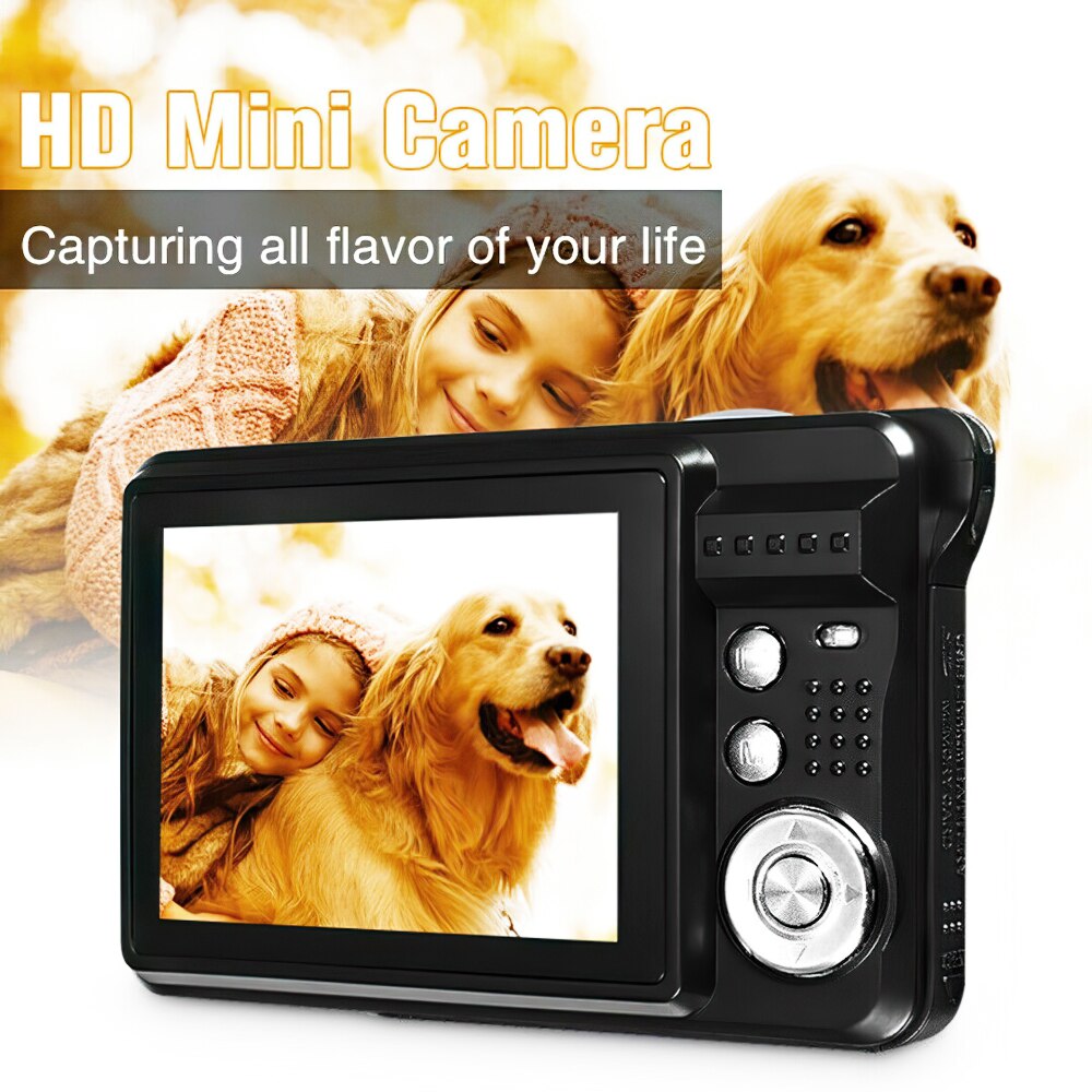 2.7" HD 1080P 18MP ZOOM Mini Digital Camera DV Video Kids Camcorder Anti-Shake Photo Camera Kids: Black