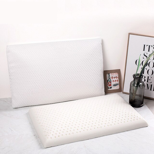 Latex Pillow Massage Pillows for Sleep Orthopedic Pillow Kussens Oreiller Almohada Cervical Poduszkap Memory Pillow: White