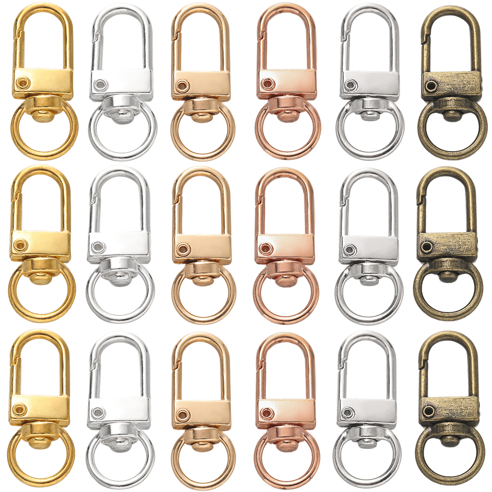 10 stks/pak Roterende Hond Gesp Snap Kreeft Sluitingen Haken voor DIY Sieraden Maken Sleutelhanger Tas Sluiting Accessoires Benodigdheden