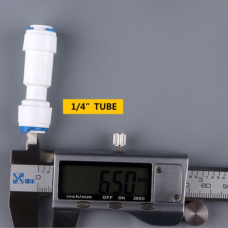 1/4''-1/4'' tube white check valve Straight-through 6.5MM joint Pipe connector of reverse osmosis system water purifier fittings