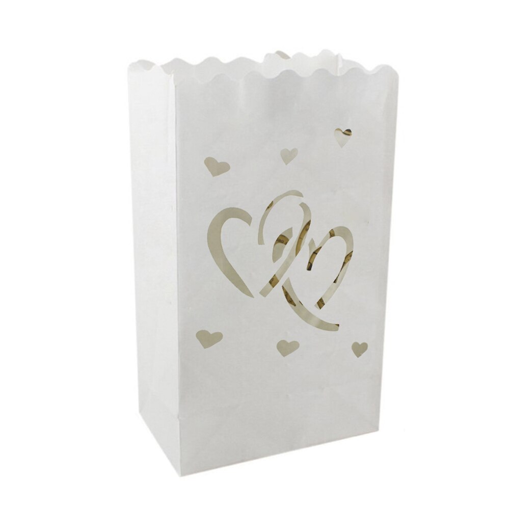 20pcs DIY Luminaria Paper Lanterns Tea Light Candle Bag Flame Resistant Paper For Festival Wedding Party Decor Multiple Styles