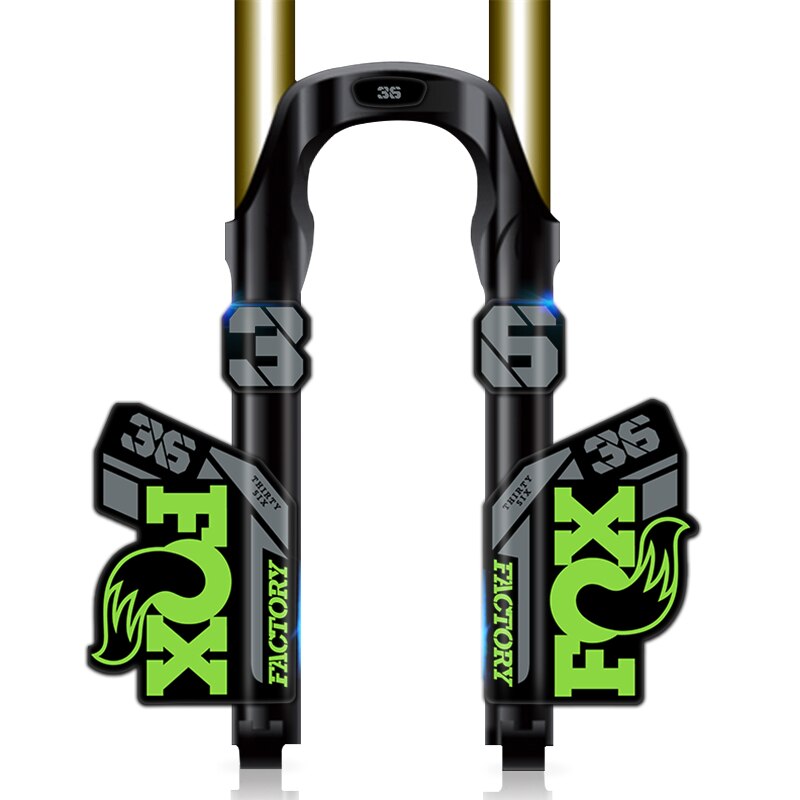 Fox Float Fabriek 36 Am Mountainbike Vork Stickers Mtb Mountain Fox Float 36 Laatste Voorvork Decals: green grey blk btm