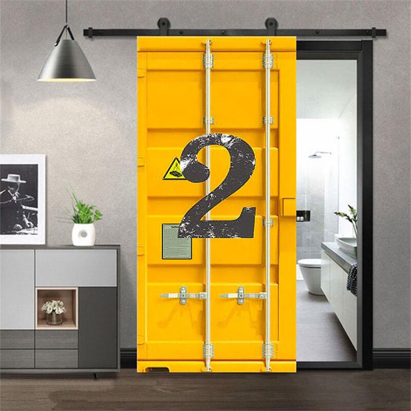 Door Stickers Home Decor Door Wrap Container Wall Sticker Mural Wallpaper Self Adhesive PVC Removable Waterproof Door Decal: 95x215cm