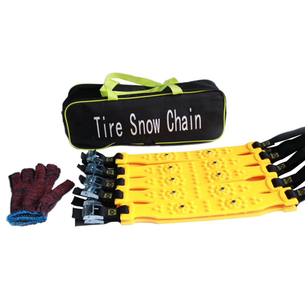 Cadenas de nieve para neumáticos de coche/SUV/camión/ATV, cadenas de emergencia, cadena de seguridad ajustable para nieve, barro de hielo, ancho: 6,5-11,2 pulgadas, 10 Uds.