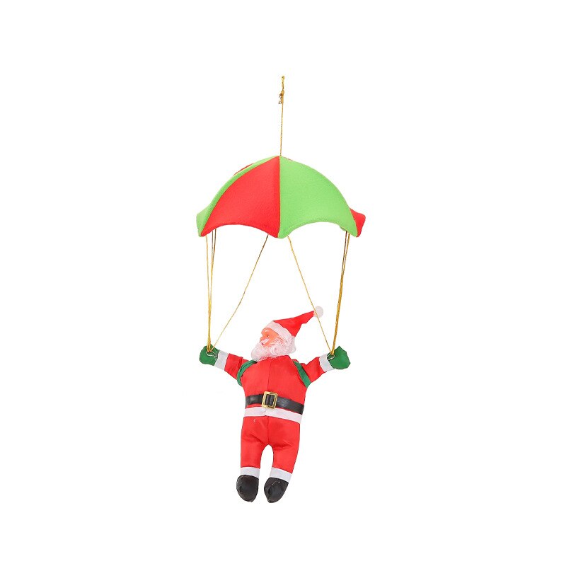 Santa Claus Climbing Rope Ladder Ornaments Christmas Tree Pendant Hanging Doll Ornament Xmas Home Decor Navidad Decorar: 35 CM parachute