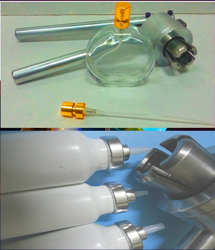 Jiqi rustfrit stål håndholdt crimper hætteglasforsegler 13mm 15mm 20mm parfume flaske forseglingsmaskine manuel capper flip off capping