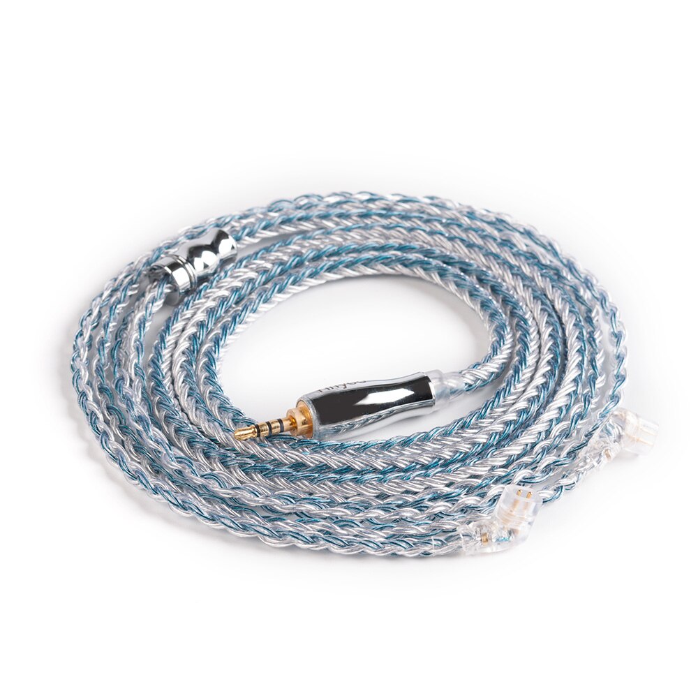 Yinyoo Headphone Cable - 1.2m - 16 Core Silver Plated - MMCX/2pin/QDC/TFZ Connector - 2.5/3.5/4.4mm Plug: QDC 2.5