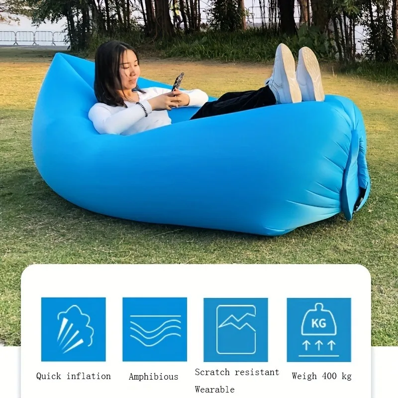 Luft faul aufblasbare Sofatasche, tragbare Camping-Sofa-Matratze, Musik, Festival, Liegestuhl