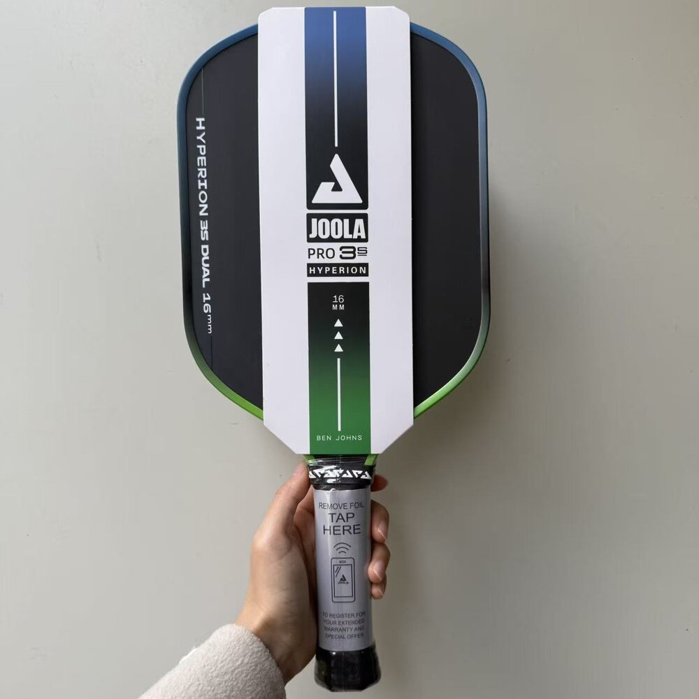 Joola 3s perseus dual pickleball-schläger, 16mm thermoform-schläger, gen 4, tfp-schaumkern ,  t700 carbonfaser-oberfläche: Hellgrün