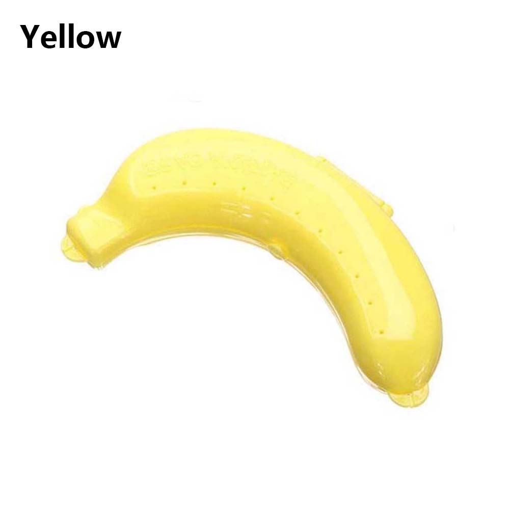 1 pc banaanilaatikko söpö banaanisuojakotelo ulkolounas hedelmärasia säilytyspidike banaanisuoja keittiötarvikkeet: Keltainen