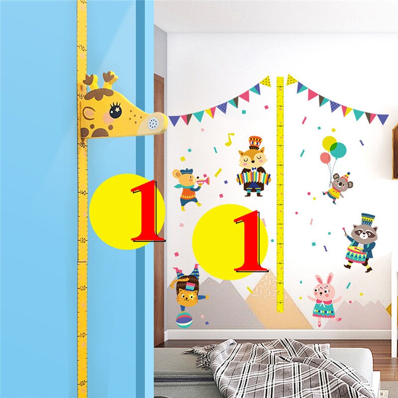 Kinderen Hoogte Gauge Sticker Verwijderbare 3D Hoogte Grafiek Meet Muur Sticker Voor Kids Baby Room #4J06