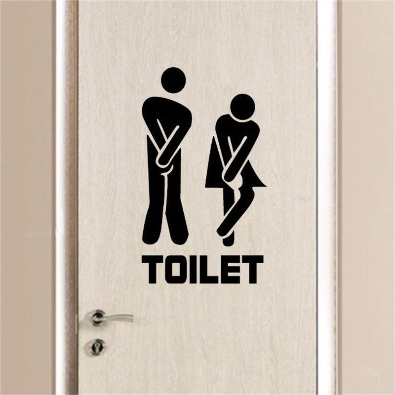 1 pcs Verwijderbare Leuke Man Vrouw Washroom Wc WC Teken Stickers Familie DIY Home Decor