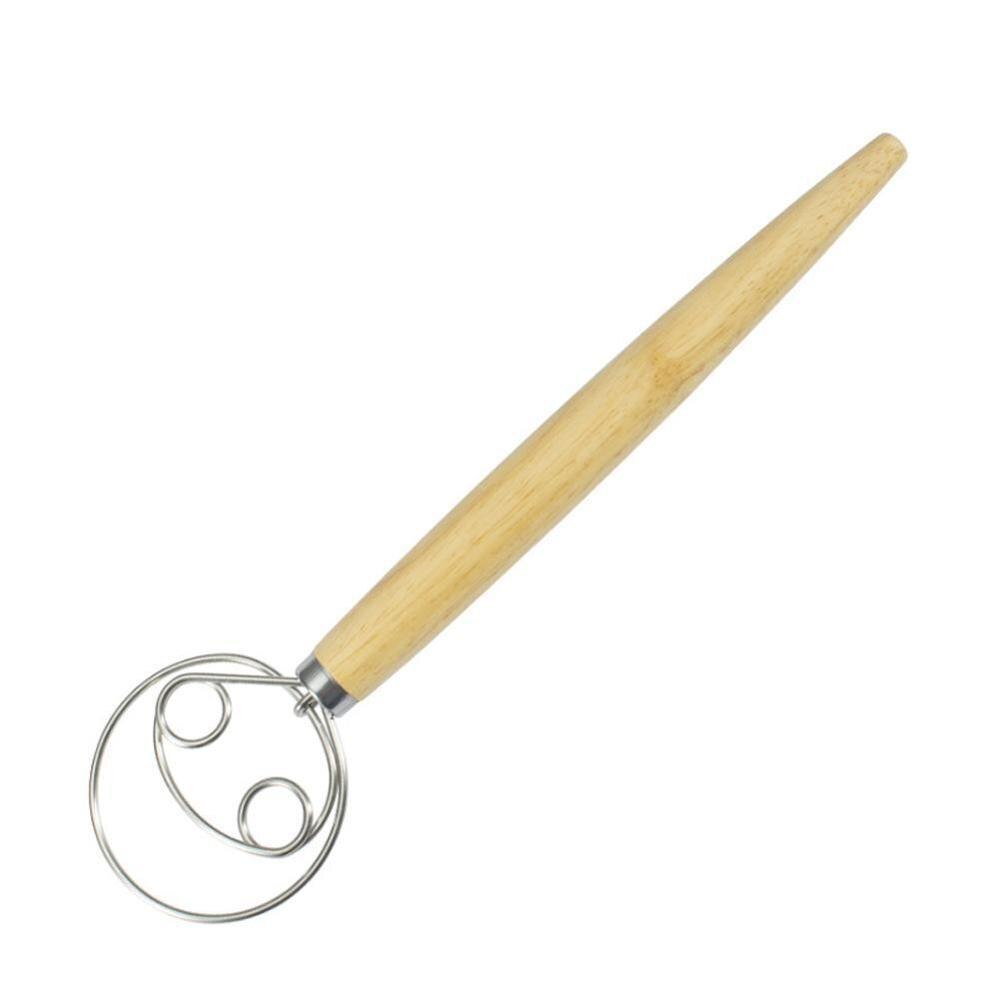 Deense deegmixer houten handvat bloemmixer spoel bloemmixer handig eiklopper keuken stick hulpmiddel noodle roer  y0 s 1: Default Title