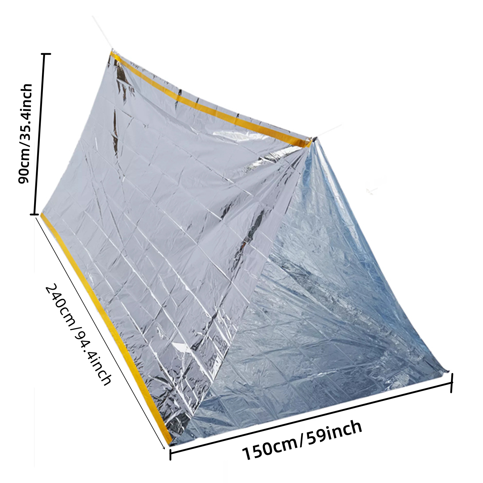 Tienda de emergencia, tienda de campaña impermeable con tubo de emergencia para 2 personas para acampar y actividades al aire libre