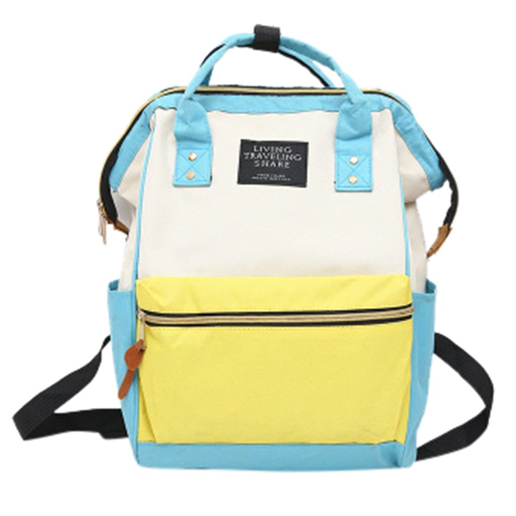 Harajuku Style Girls Backpack Multi Candy Color Student Schoolbag Bag Casual Students Outdoor Travel Shoulder Packs: Yellow