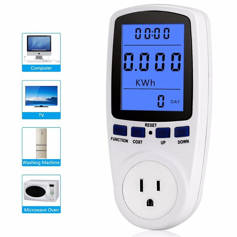 Power Analyzer Energy Meter Measuring Socket Digital Power Meter Wattmeter Watt Monitor Electricity Consumption Analyzer Monitor