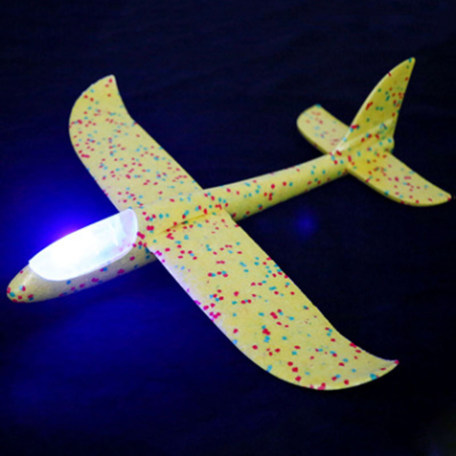 Foam Throwing Glider Toy Airplane Aircraft Multiple Colour Toy Hand Airplane Model Glow Toys Throw The Plane ألعاب منتج جديد: J