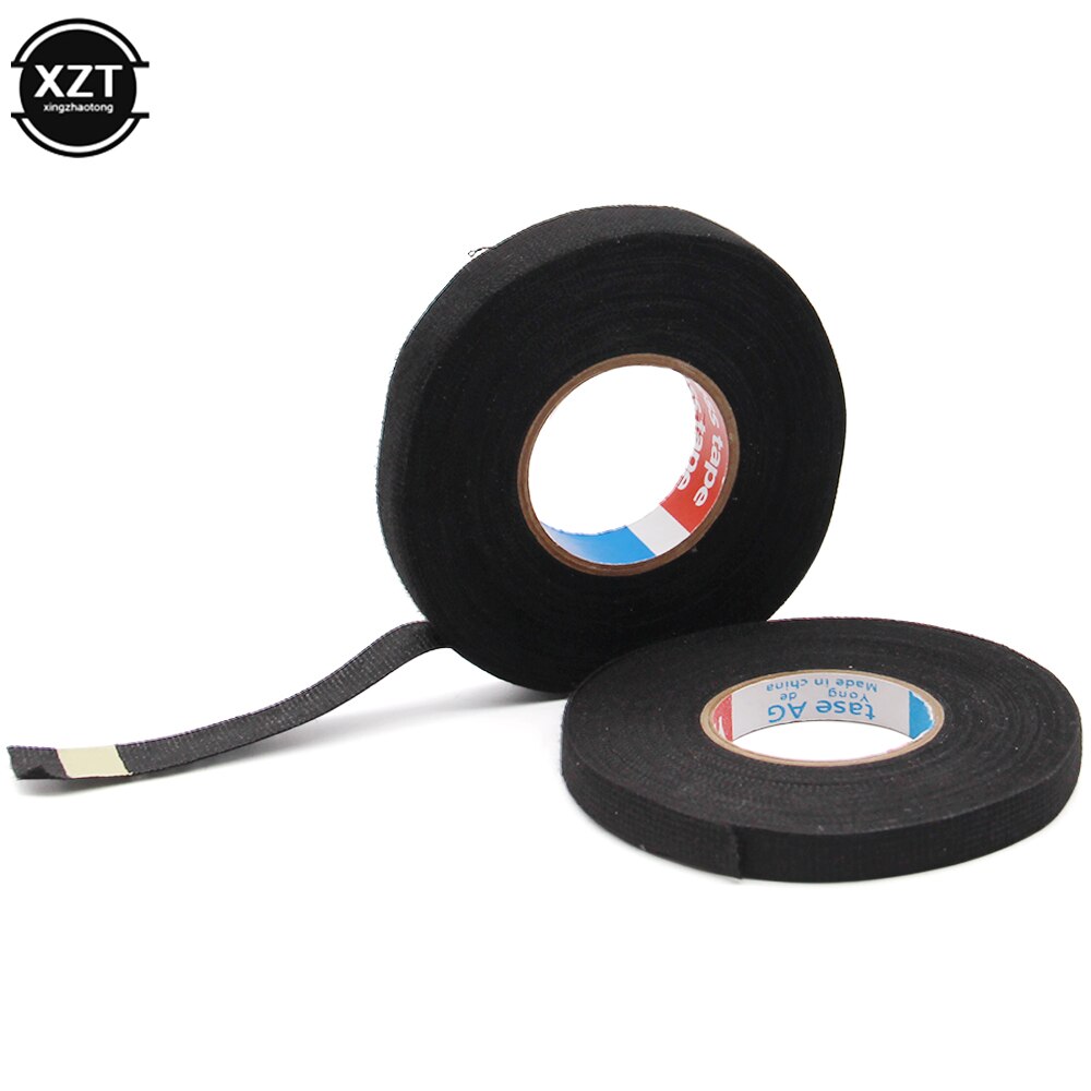 1pc Heat-resistant Adhesive Cloth Fabric Tape For Car Auto Cable Harness Wiring Loom Protection Width 9/15/19/25/32MM Length 15M