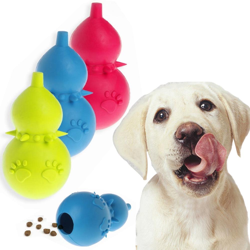 Huisdieren interactief rubberen speelgoed lekkage voedsel kalebasballen honden katten kauwen speelbal puppy tandenreinigingsspeelgoed tanden kauwspeelgoed