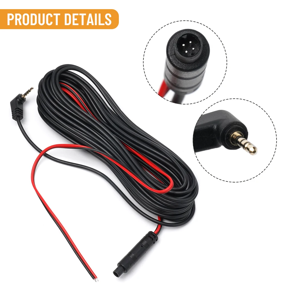 Car Dash Cam Extension Cable DC 12V 4 Pin 10m Extension Cable Car Camera Rear View Camera AV Cable Recorder Reversing Image Line