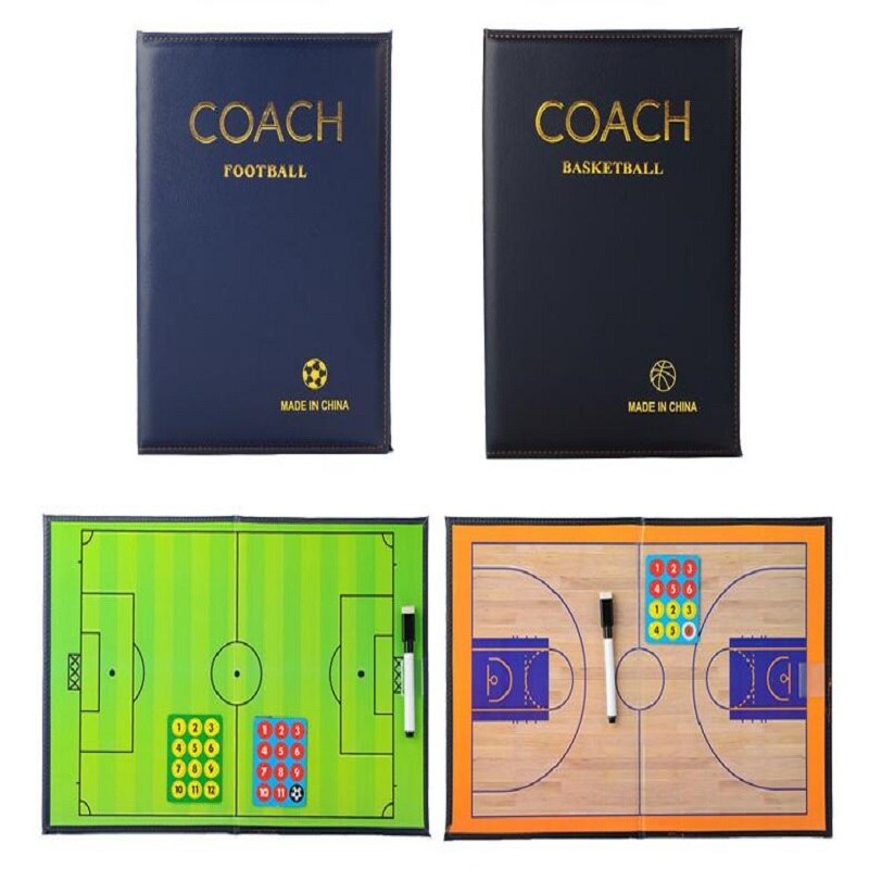 Senior material bi-fold magnetic basketball coach teaching board sand board tactic board icon board with magnets