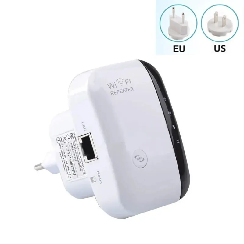 Wifi Repeater Draadloze Signaalversterker Extended Network Enhancer Eu Us Home Router 300M Door De Muur Slaapkamer Ontvangen Bewegende: Mint