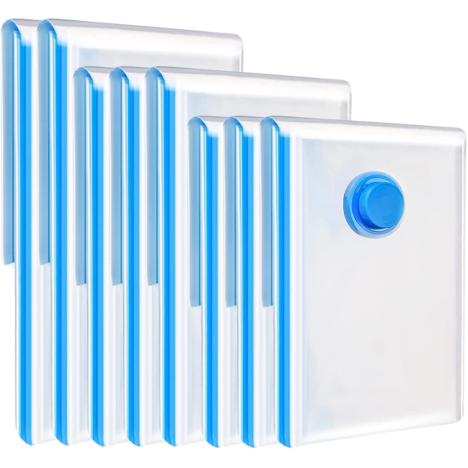 Vakuum Beutel für Kleidung Lagerung Tasche Mit Ventil transparent Grenze Falten Organizer Reisen Platzsparend Dichtung Paket
