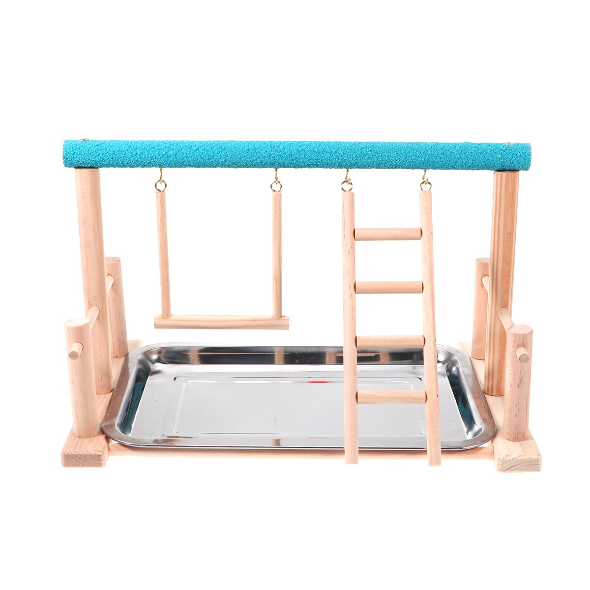 Solid Wood Parrot Playground Stand Pet Bird Stand Bird Roosting Frame Grind Arenaceous Stick