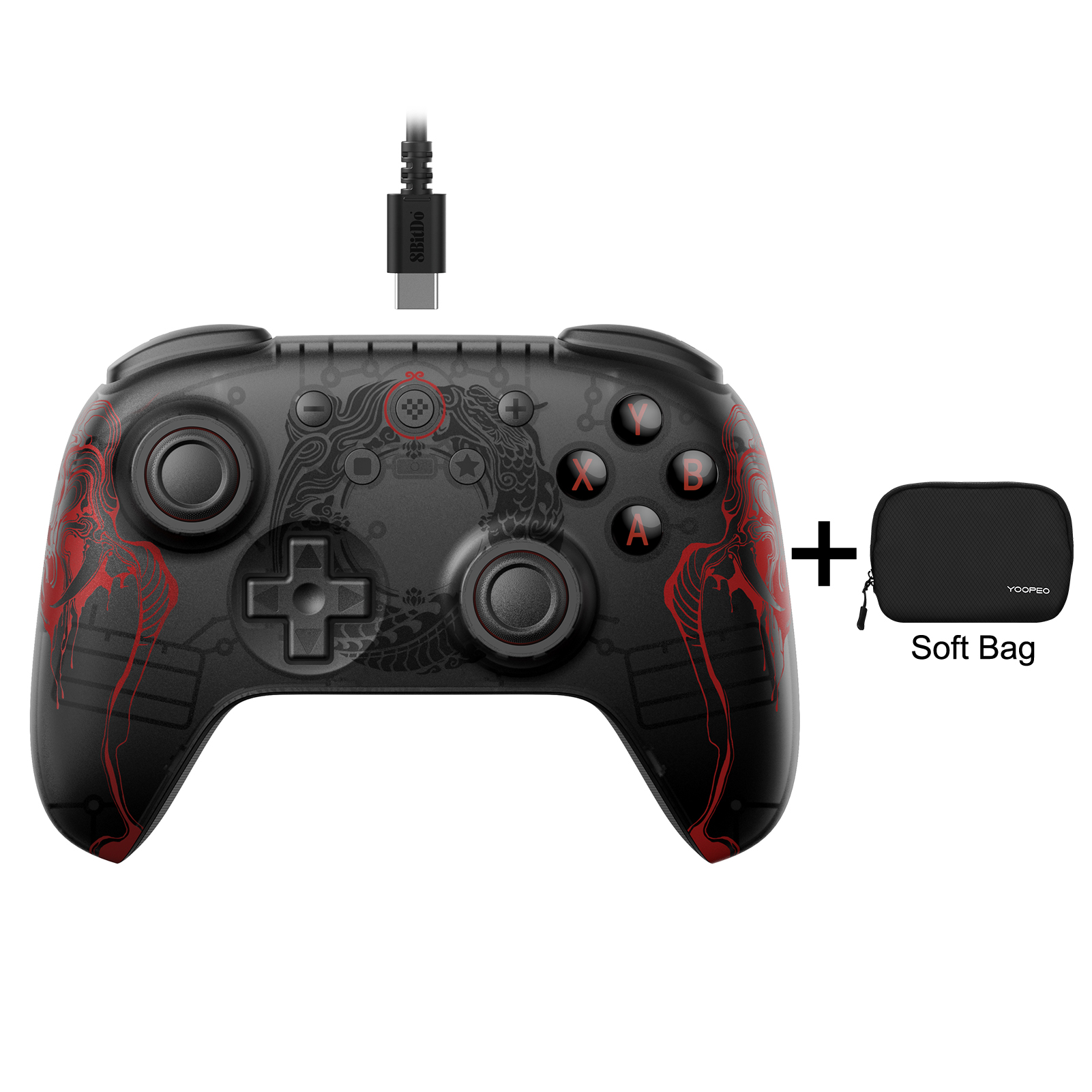 8BitDo Ultimate 2C Black Myth: Wukong Wired Gaming Controller für PC, Windows 10, 11, Raspberry Pi, Android: Grey