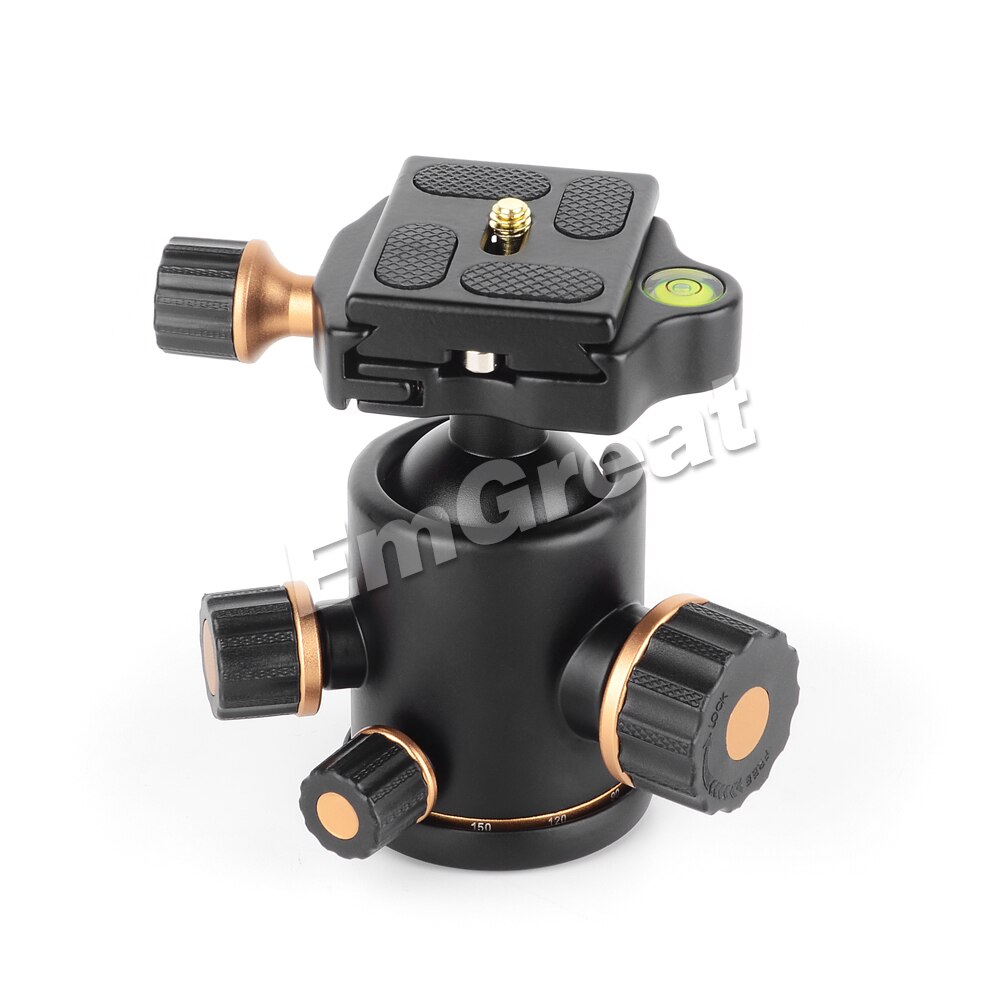 Pergear TH3 Pro Tripod Ball Head 8KG Loading Capacity 360 Degree Rotating Panoramic for Monopod DSLR Camera Metal Build