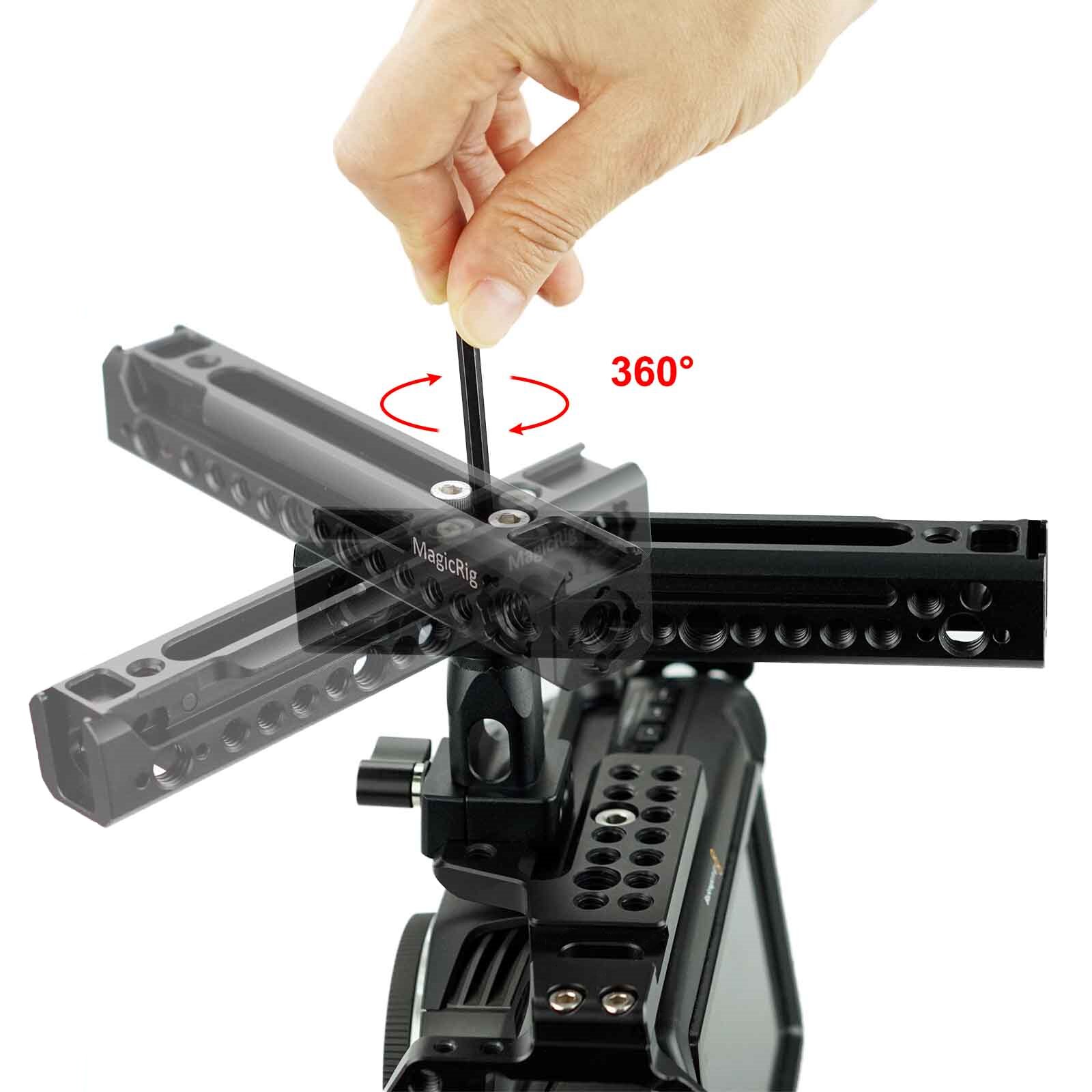 MAGICRIG – poignée supérieure rotative NATO, poignée avec support de chaussure froide et Point de localisation pour Arri pour caméra DSLR, Cage de caméra