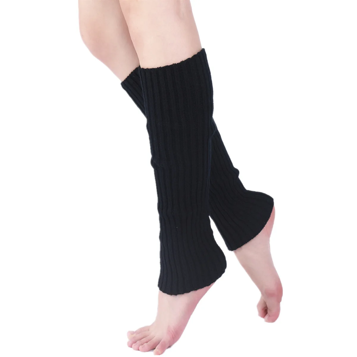 Calentadores de piernas de punto de color neón para mujer, calcetín acanalado brillante sin pies, Punk, negro, hasta la rodilla, gótico, Hip-hop, Rock, 2024: Gris
